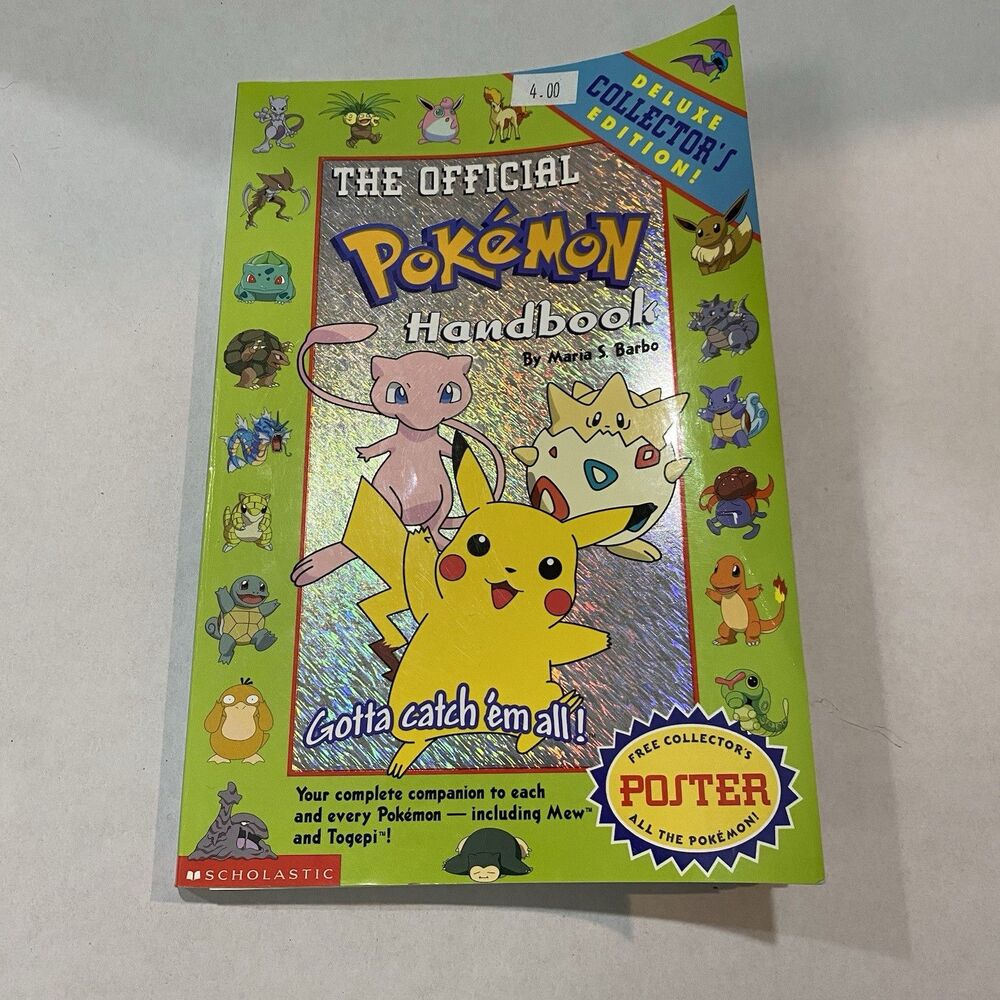 1999 Scholastic Pokemon The Official Handbook With Poster